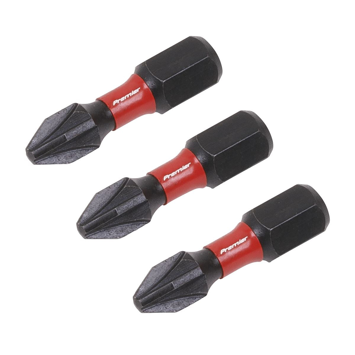 Sealey Pozi #2 Impact Power Tool Bits 25mm - 3pc AK8208