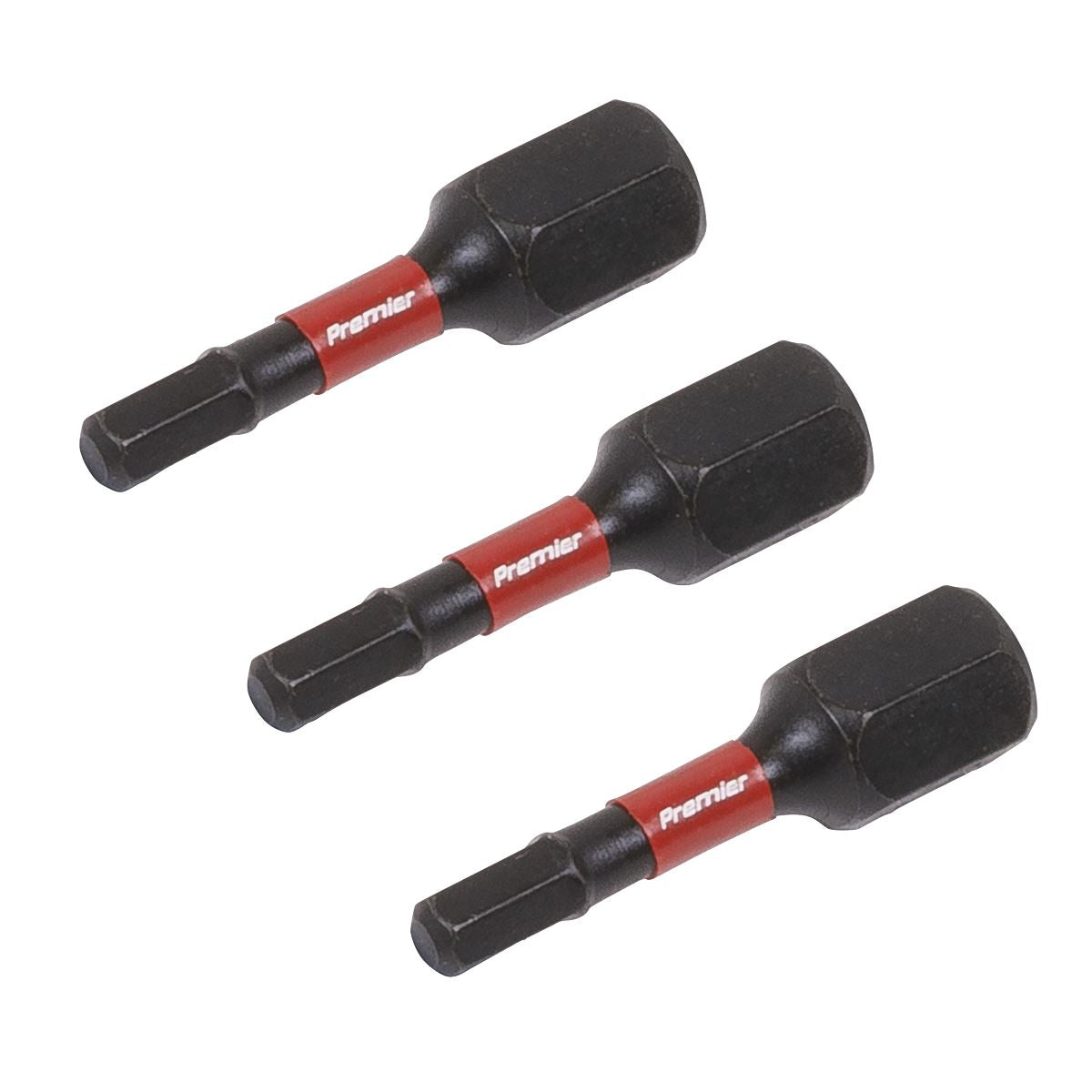 Sealey Hex 3mm Impact Power Tool Bits 25mm - 3pc AK8211