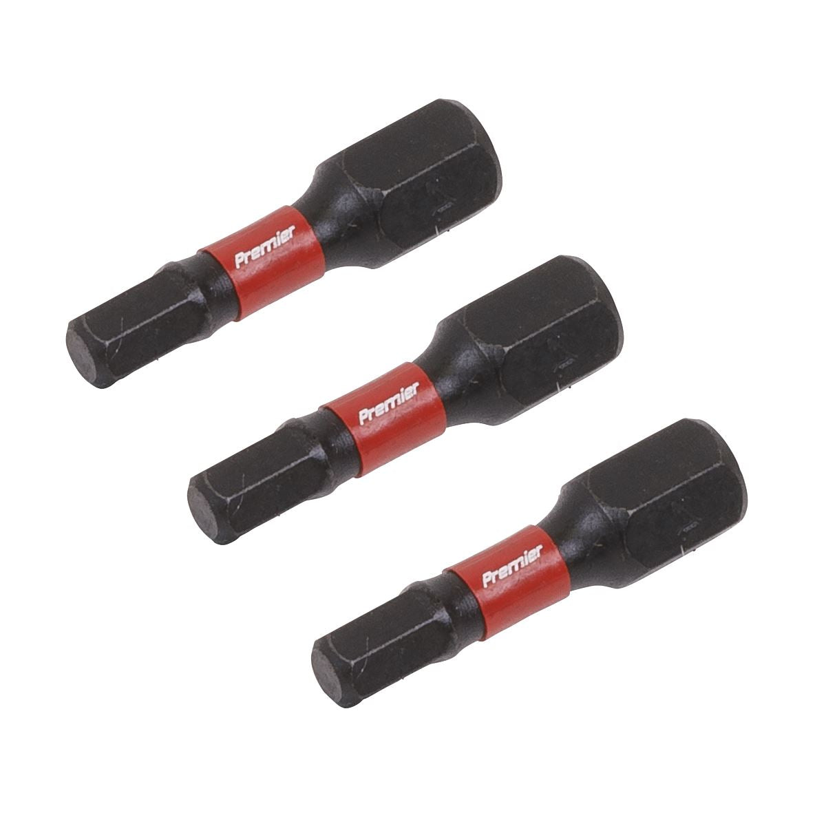 Sealey Hex 4mm Impact Power Tool Bits 25mm - 3pc AK8212