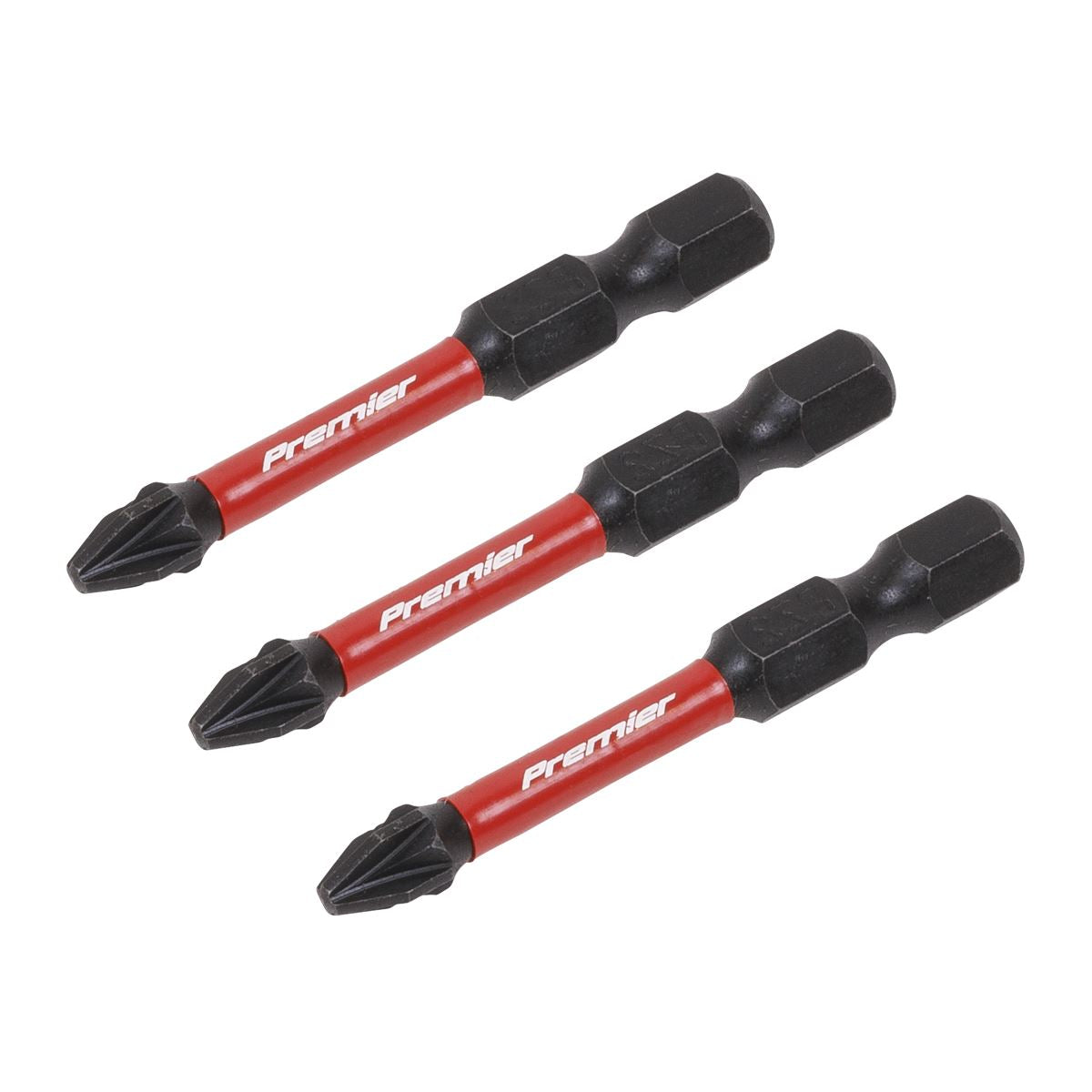 Sealey Pozi #2 Impact Power Tool Bits 50mm - 3pc AK8233