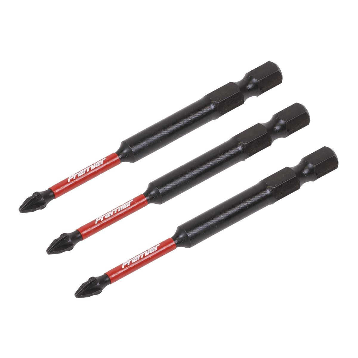 Sealey Pozi #1 Impact Power Tool Bits 75mm - 3pc AK8257