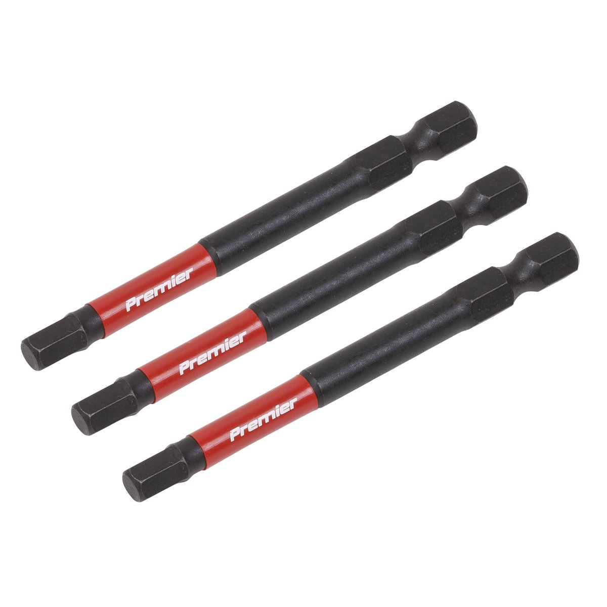 Sealey Hex 5mm Impact Power Tool Bits 75mm - 3pc AK8263
