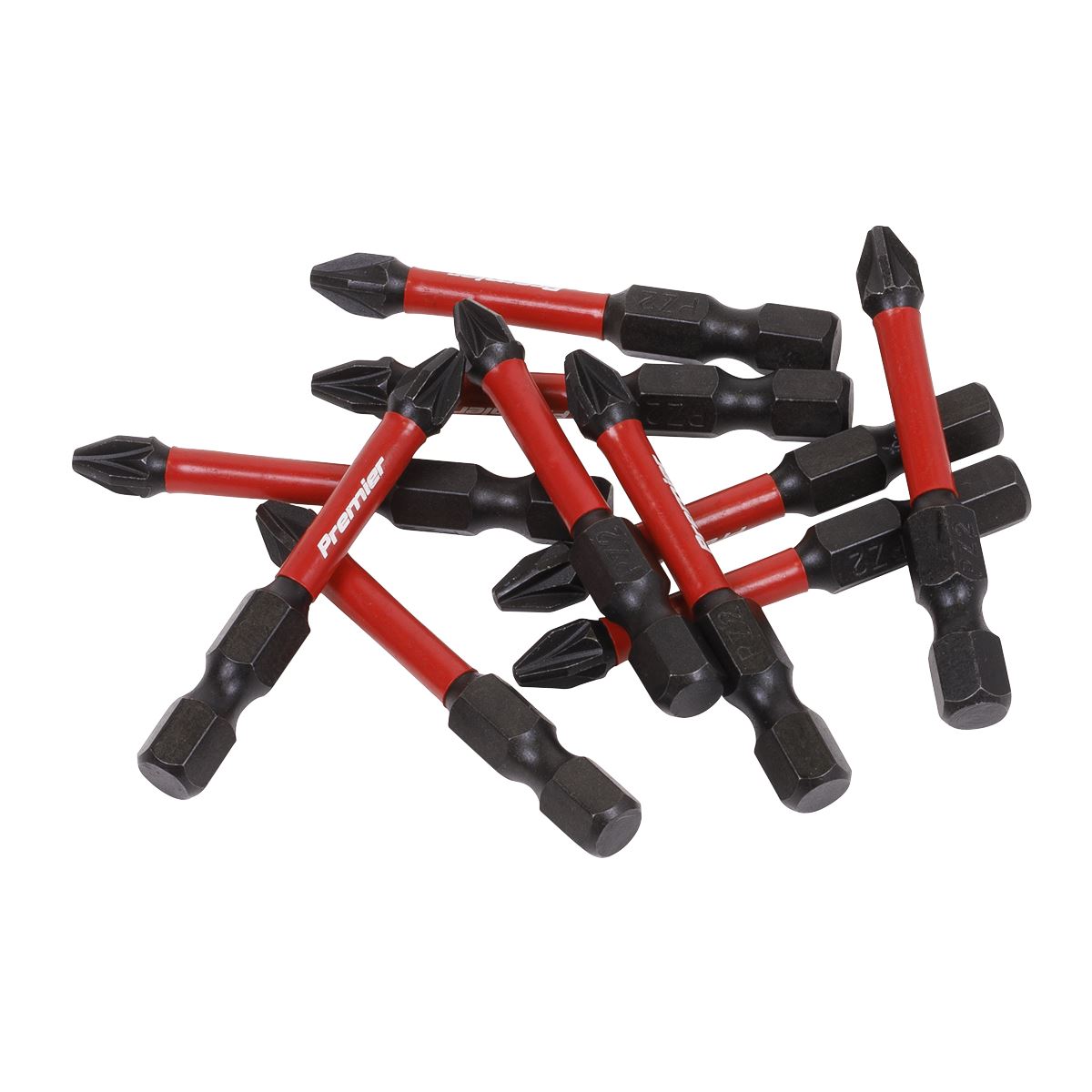 Sealey Pozi #2 Impact Power Tool Bits 50mm - 10pc AK8275