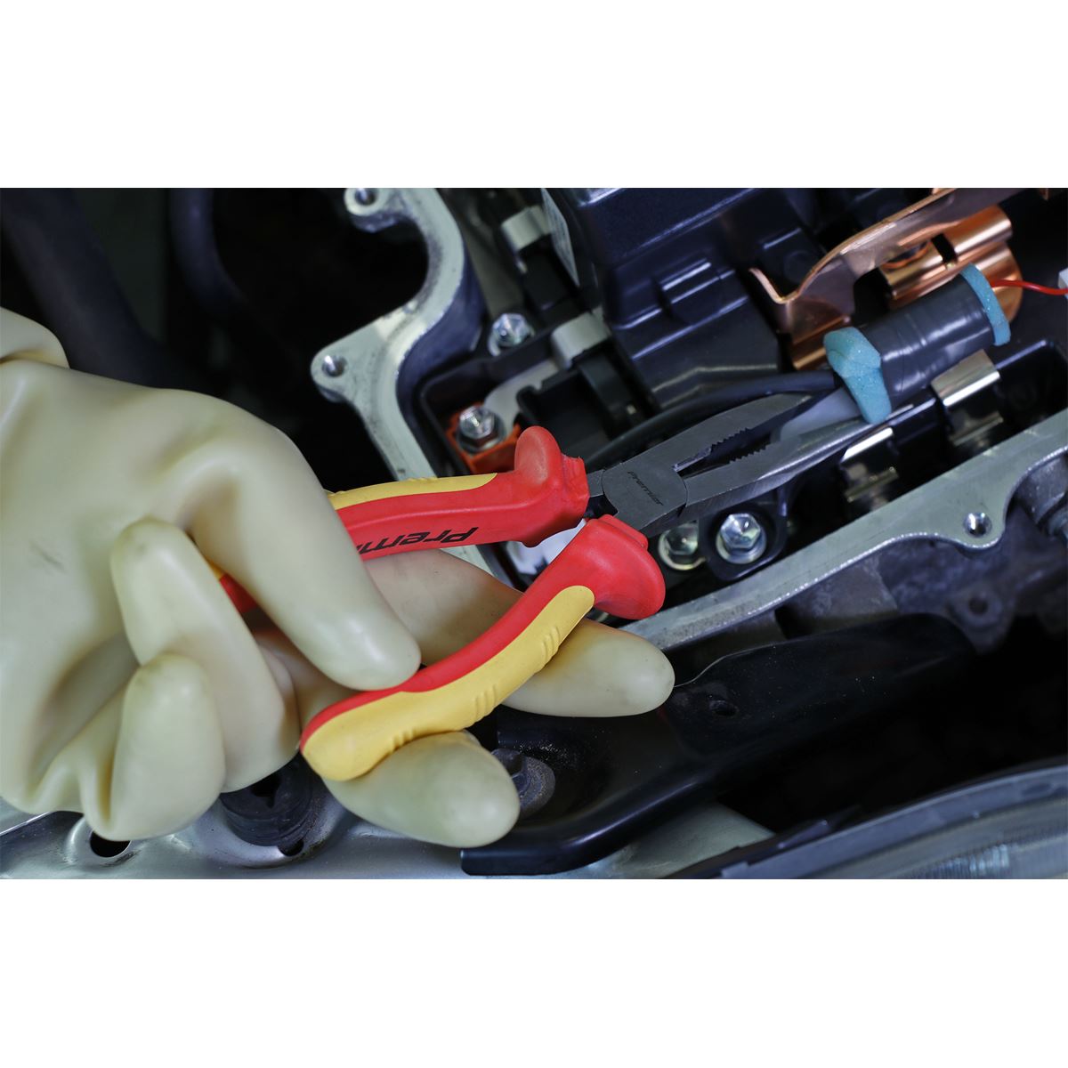 Sealey Long Nose Pliers 200mm VDE Approved AK83457