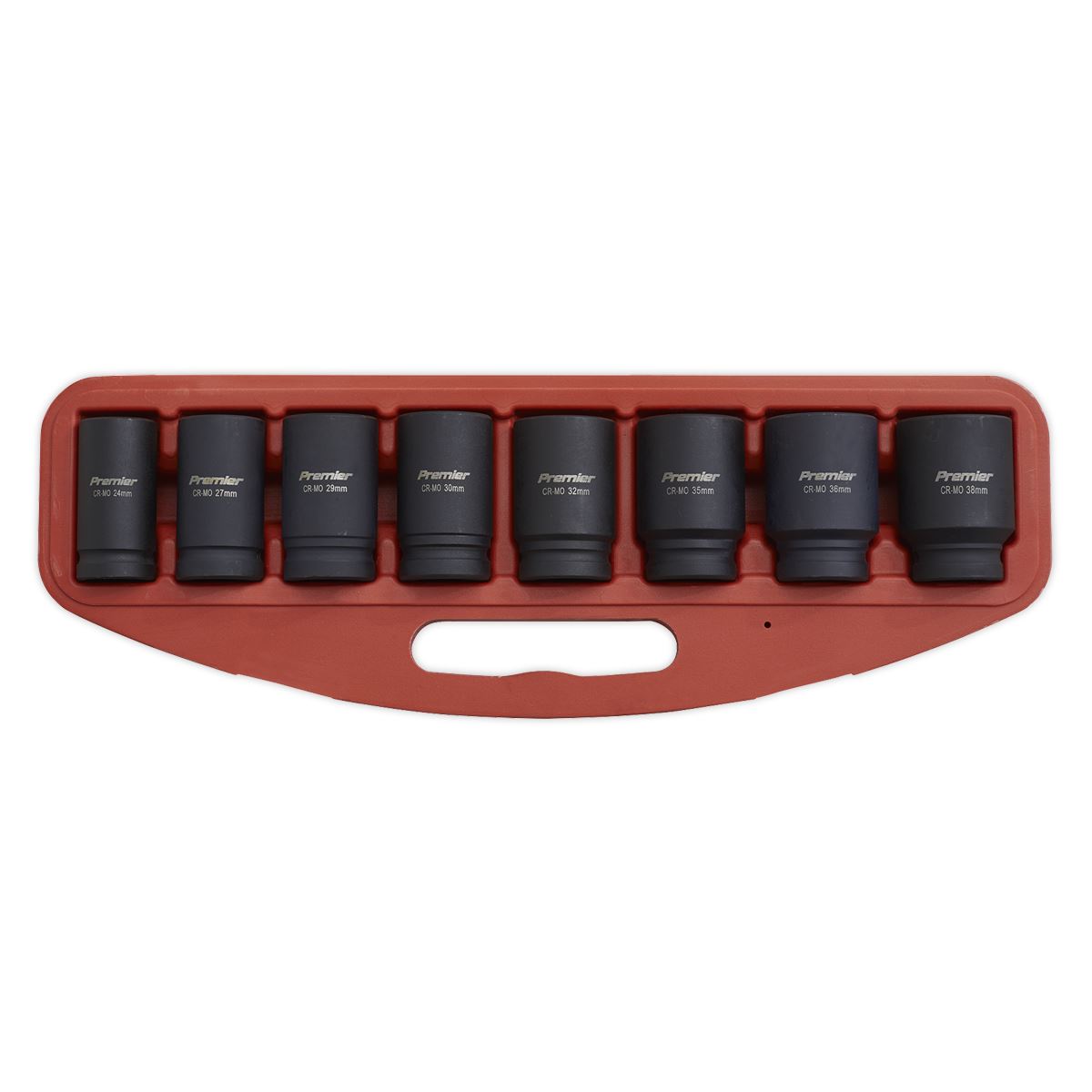 Metric Impact Socket Set 8pc Deep 3/4"Sq Drive In A storage Case Sealey AK885