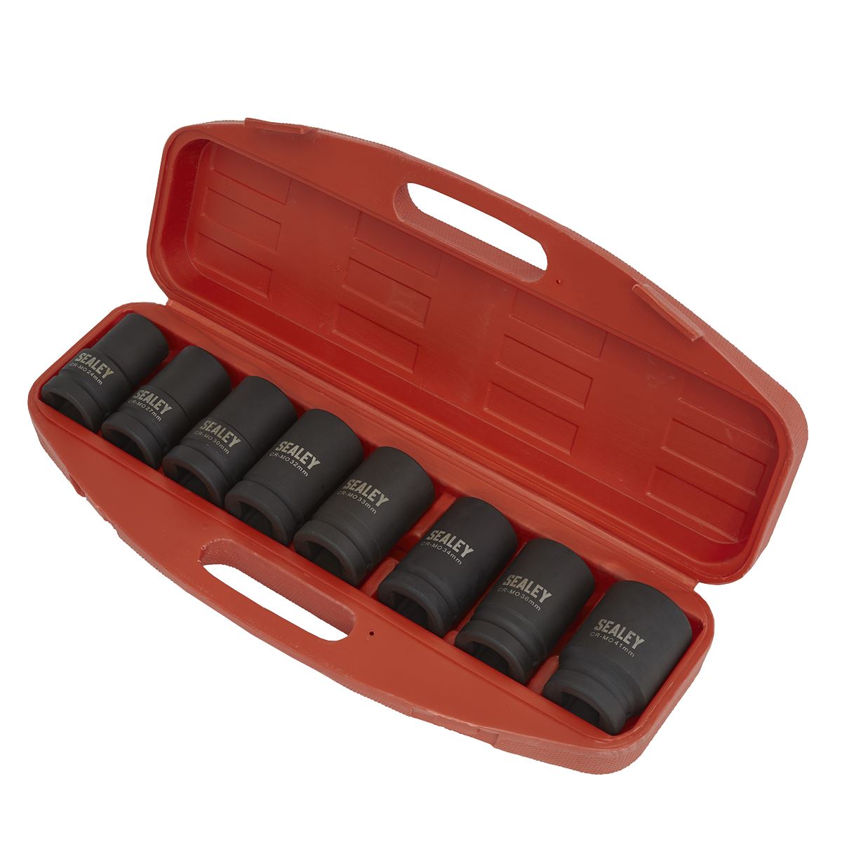 Metric Deep Impact Socket Set 8pc 1"Sq Drive Single Hex In A Case Sealey AK888M