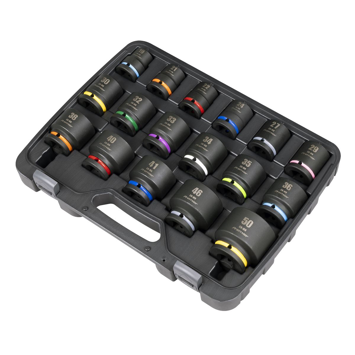 Sealey Metric Impact Socket Set 3/4"D 17pc 6-Point Standard Length AK8892M