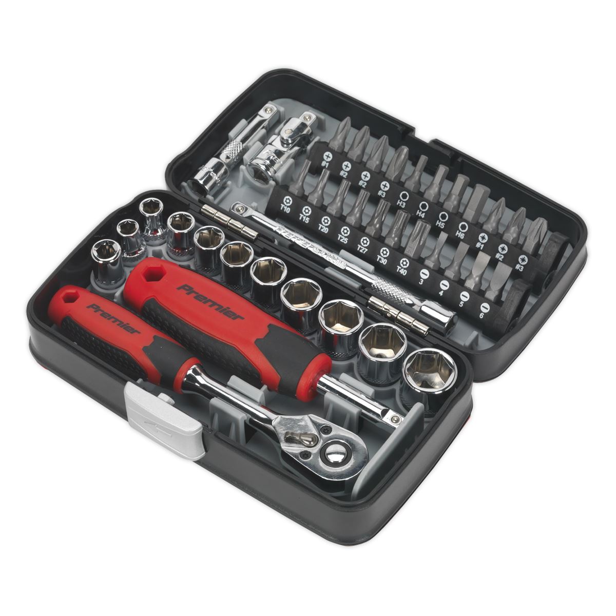 Sealey 1/4"Sq Drive Metric Socket & Bit Set 38pc Including Hex And Torx AK8945