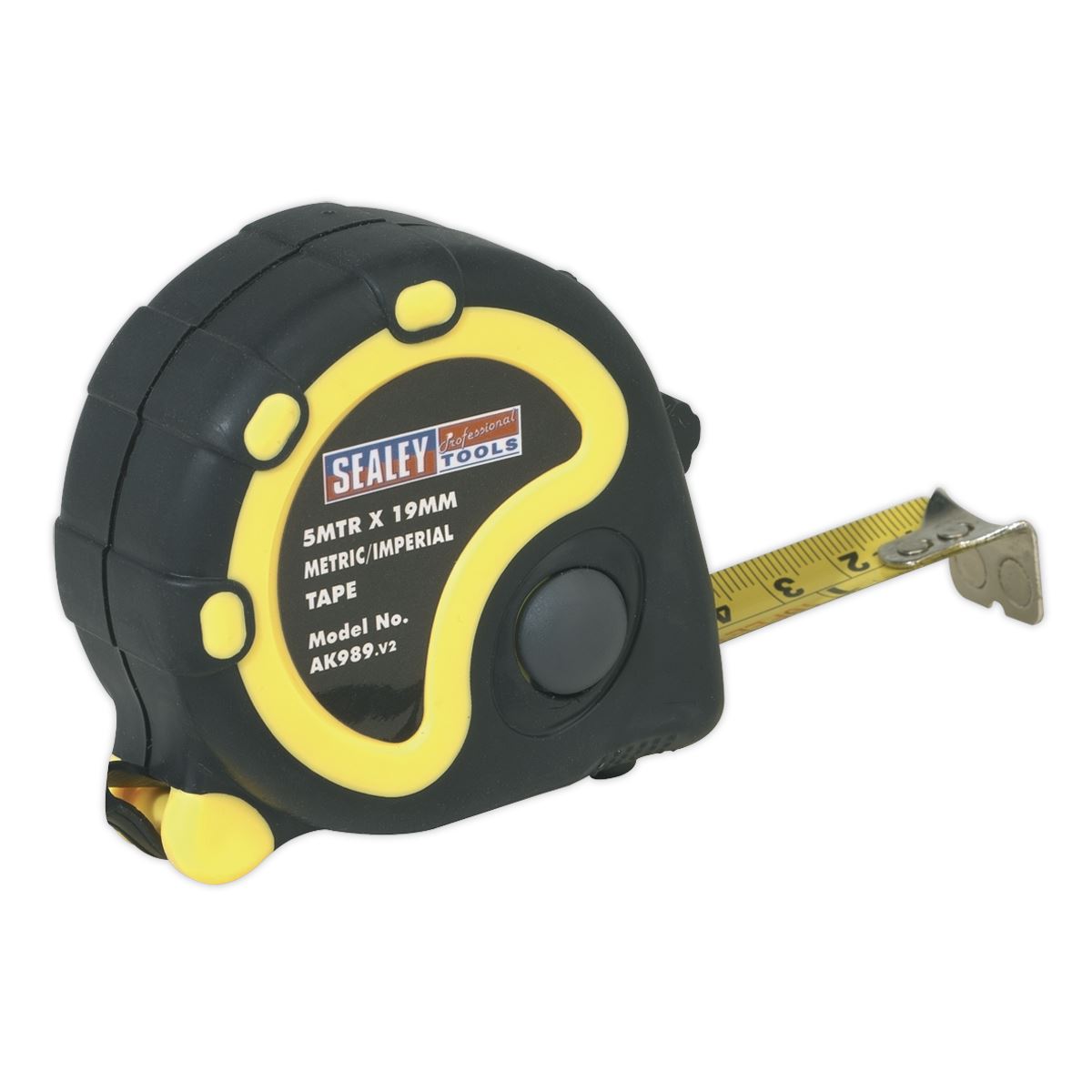 Sealey Rubber Tape Measure 5m(16ft) x 19mm - Metric/Imperial AK989