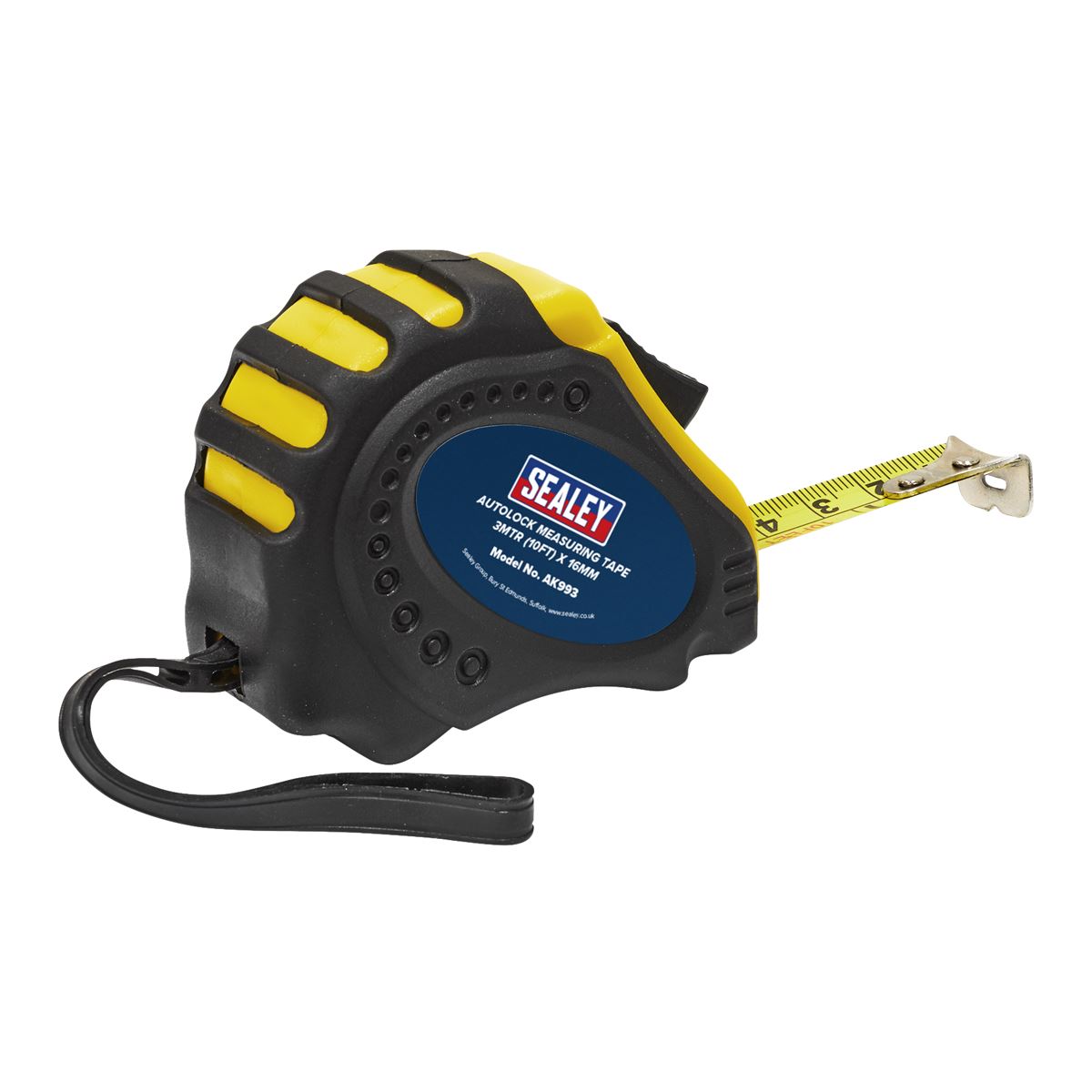 Sealey Auto Lock Tape Measure 3m(10ft) x 16mm - Metric/Imperial AK993