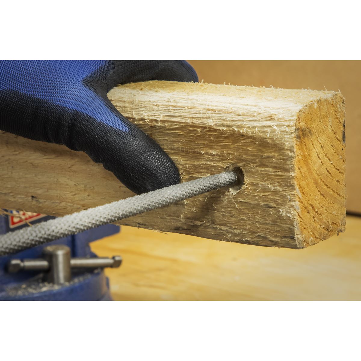 Sealey Wood Rasp File Set 3pc Including Flat Half Round And Round AKR03
