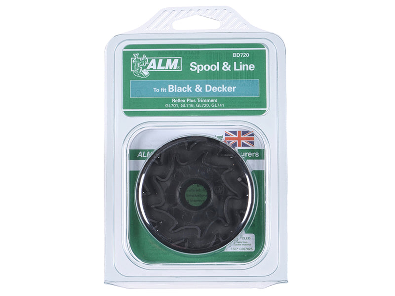 ALM Manufacturing BD720 Spool & Line to Fit Black & Decker Trimmers Twin Feed A6495 ALMBD720