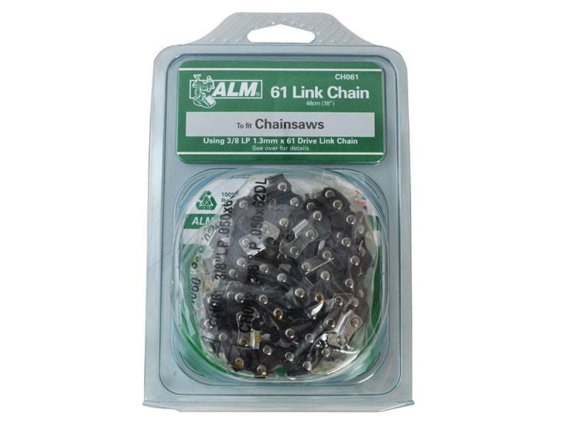 ALM Manufacturing CH061 Chainsaw Chain 3/8in x 61 Links 1.3mm - Fits 45cm Bars ALMCH061