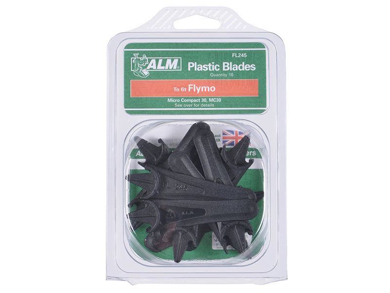 ALM Manufacturing FL245 Plastic Blades Half Moon Mounting to Suit Flymo ALMFL245