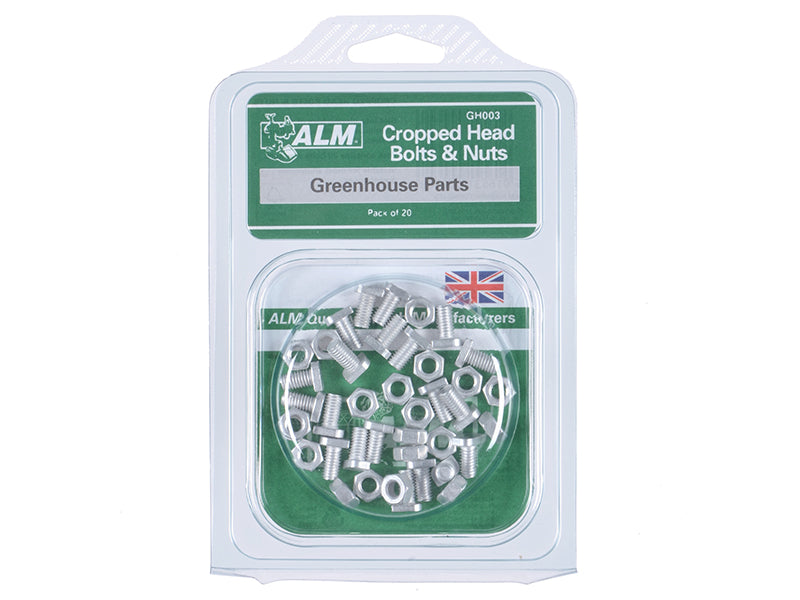 ALM Manufacturing GH003 Cropped Glaze Bolts & Nuts Pack of 20 ALMGH003