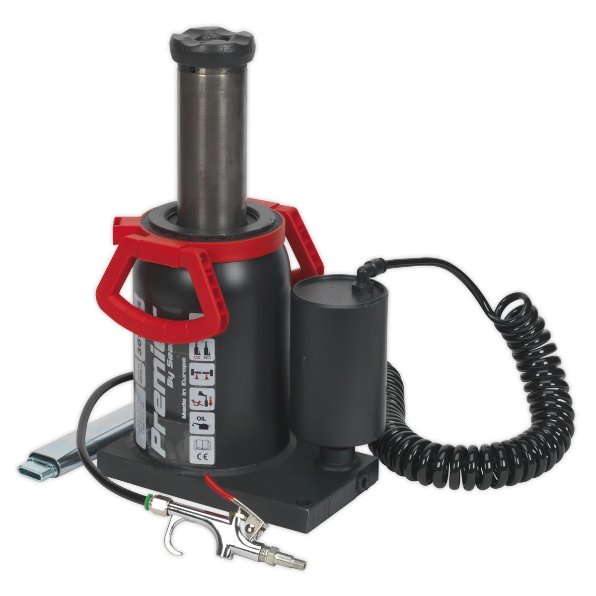 Sealey Bottle Jack 30 Tonne Manual/Air Hydraulic AM30