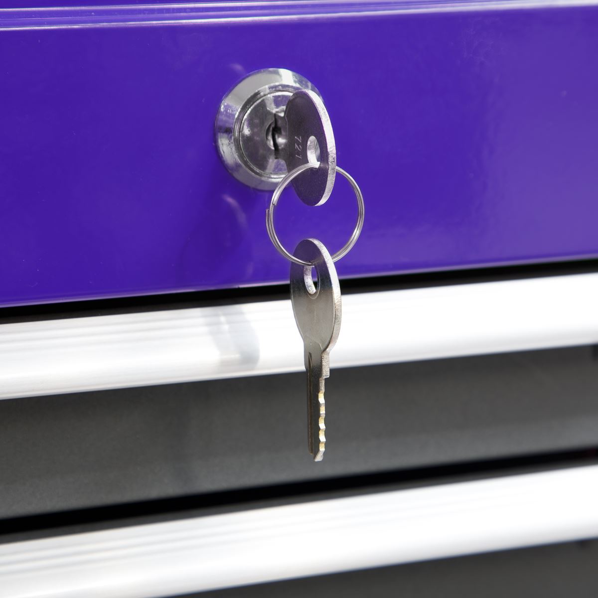 Sealey Topchest, Mid-Box & Rollcab 9 Drawer Stack - Purple AP2200BBCPSTACK