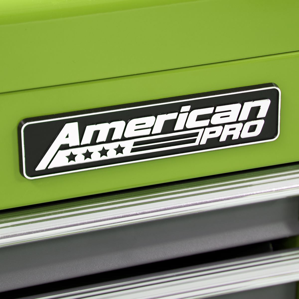 Sealey Topchest, Mid-Box & Rollcab 9 Drawer Stack - Hi-Vis Green AP2200BBHVSTACK