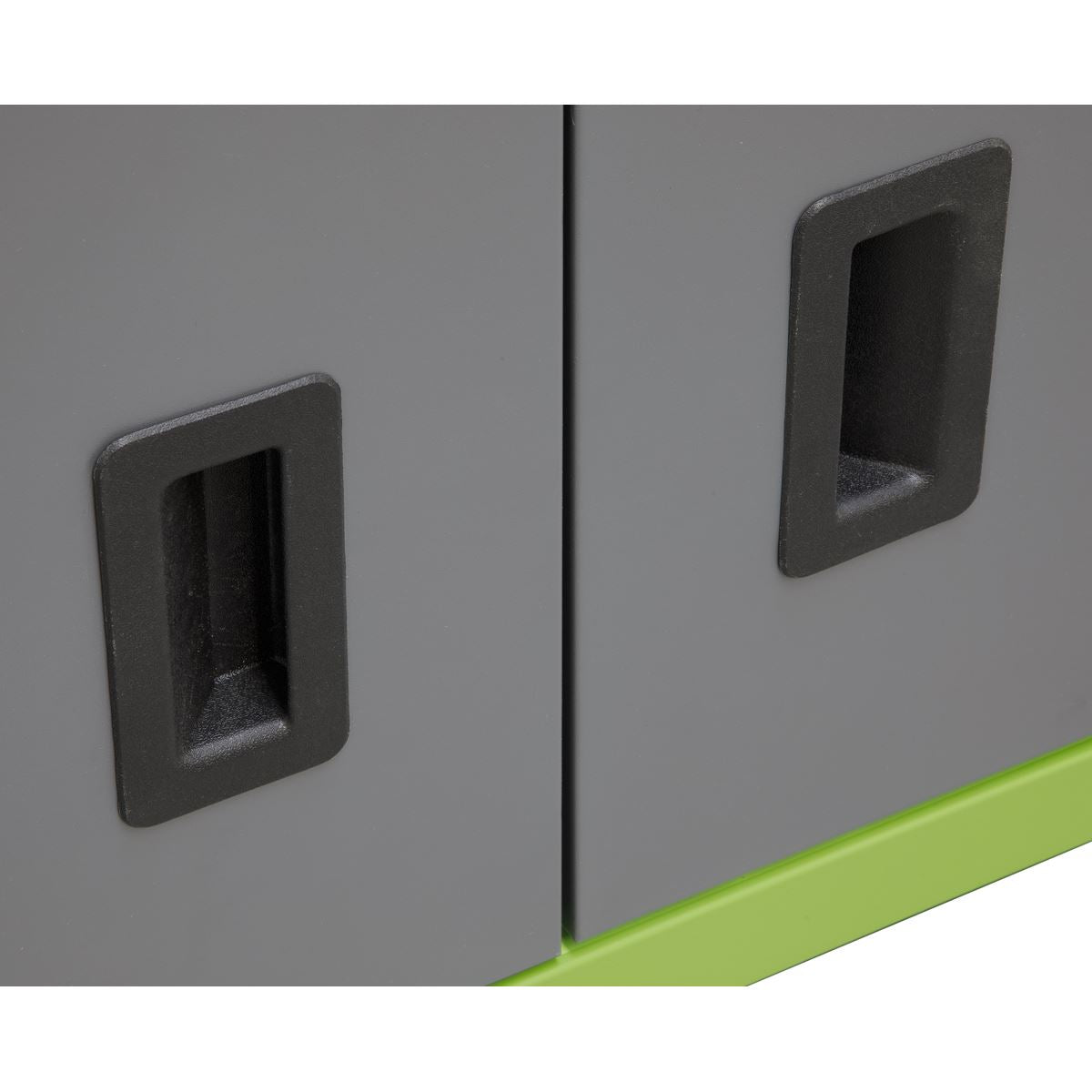 Sealey Topchest, Mid-Box & Rollcab 9 Drawer Stack - Hi-Vis Green AP2200BBHVSTACK