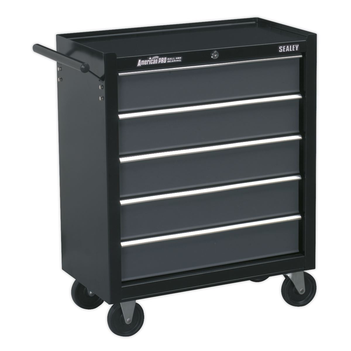Sealey Rollcab 5 Drawer with Ball-Bearing Slides - Black/Grey AP2505B