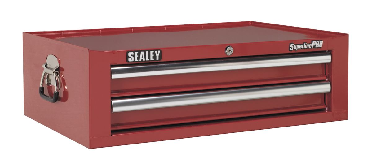 Sealey Mid-Box 2 Drawer with Ball-Bearing Slides - Red AP26029T