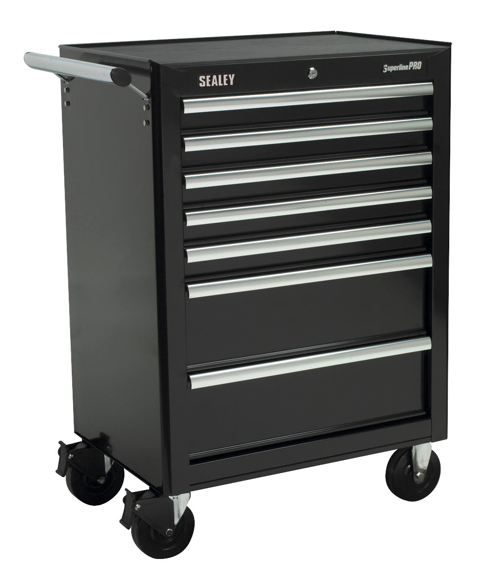 Sealey Rollcab 7 Drawer with Ball-Bearing Slides - Black AP26479TB