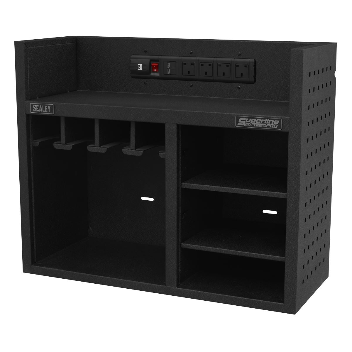 Sealey Power Tool Storage Rack with Power Strip AP30SRBE