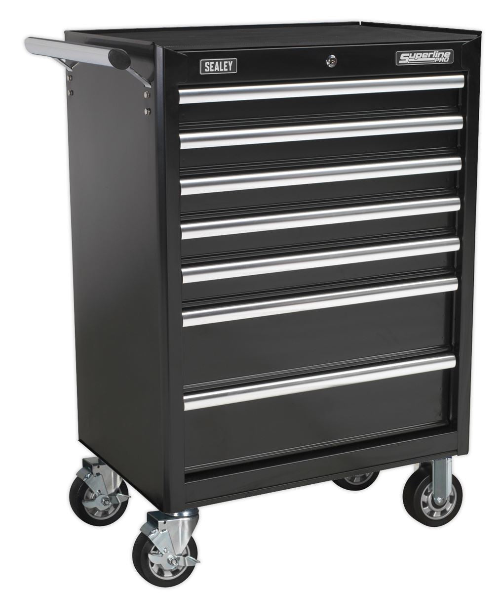 Sealey Rollcab 7 Drawer with Ball-Bearing Slides - Black AP33479B