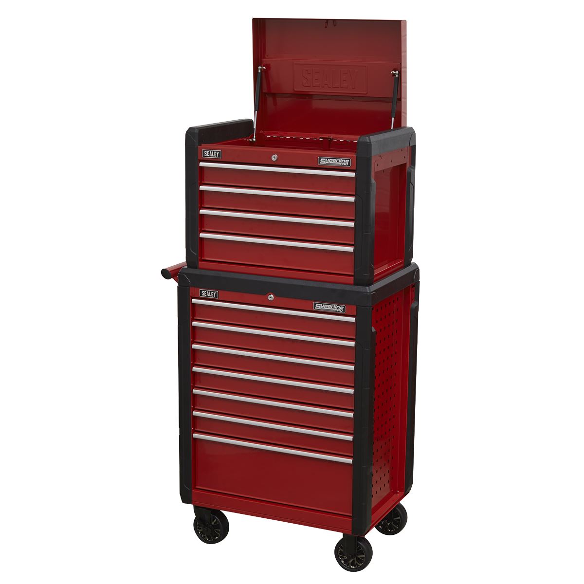 Sealey Topchest 4 Drawer & Rollcab 7 Drawer Combination AP3411STACK