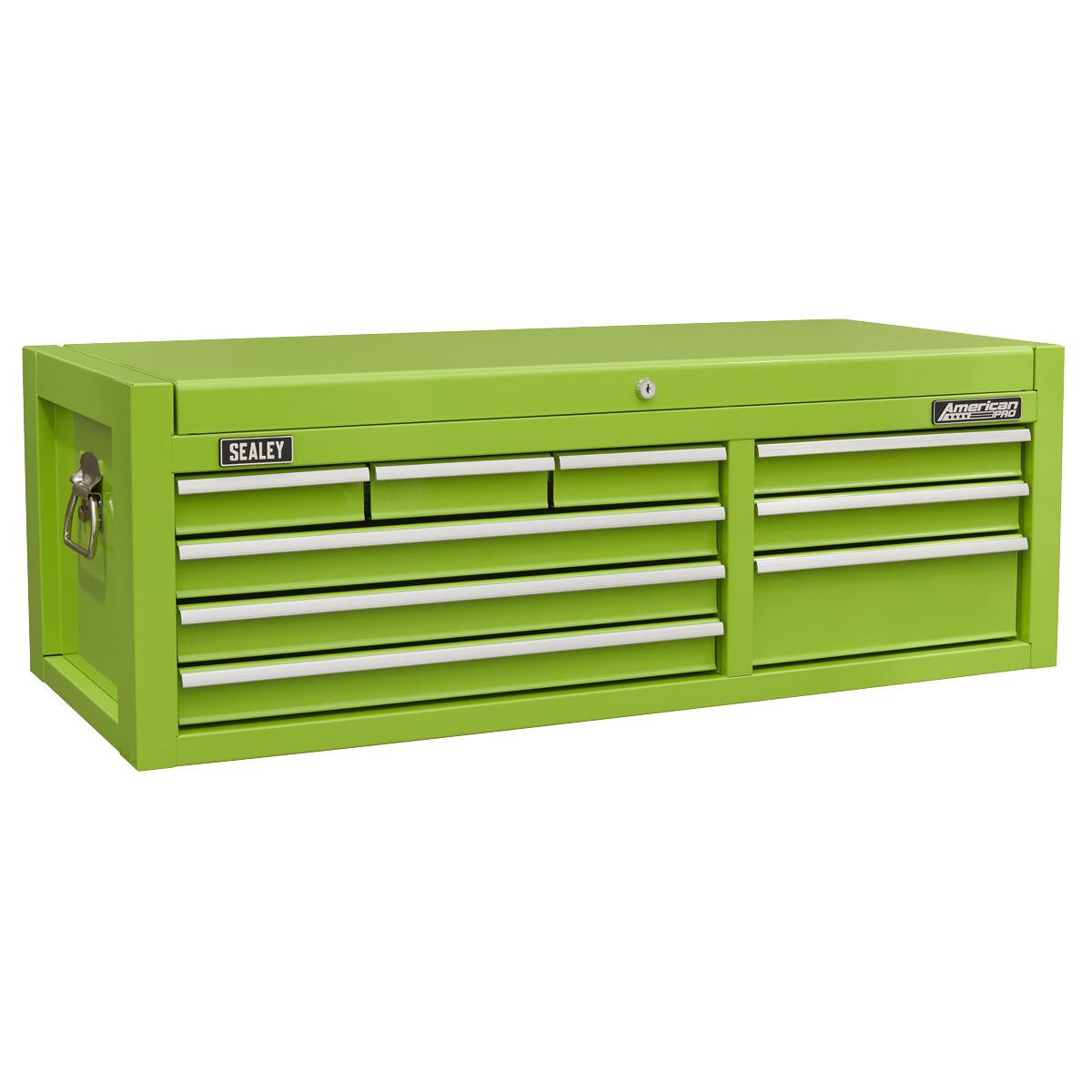 Sealey Green Topchest 9 Drawer with Ball Bearing Slides Double Skin AP4109HV