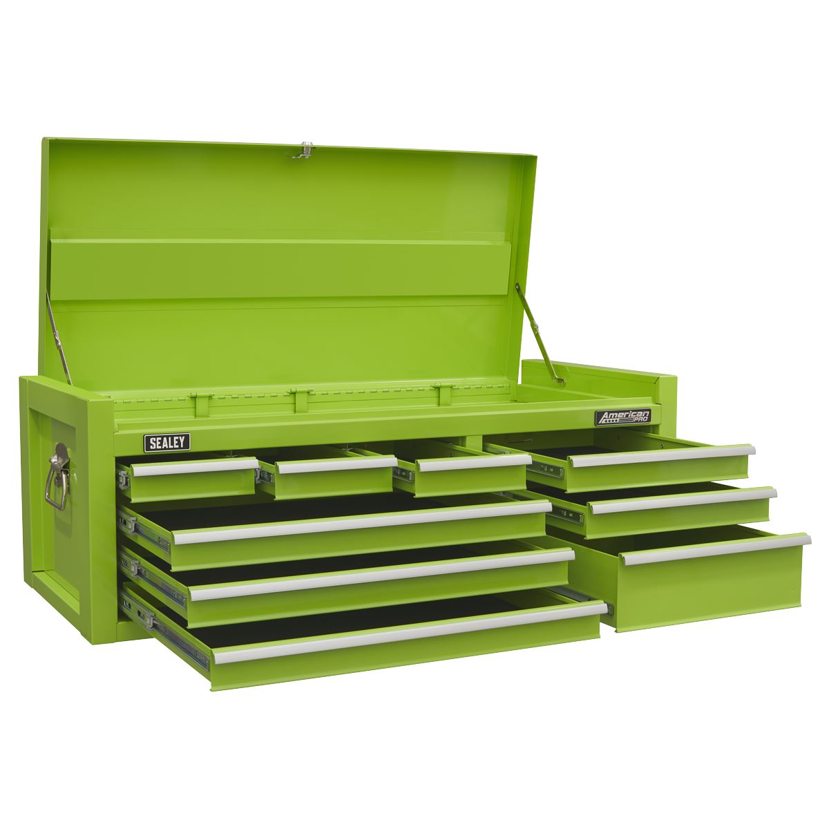 Sealey Green Topchest 9 Drawer with Ball Bearing Slides Double Skin AP4109HV