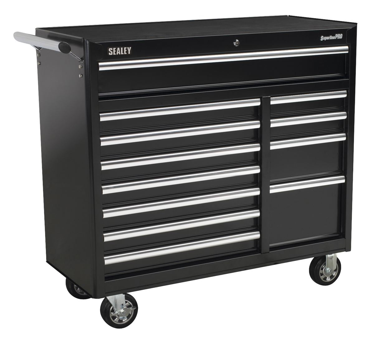 Sealey Rollcab 12 Drawer with Ball-Bearing Slides Heavy-Duty - Black AP41120B