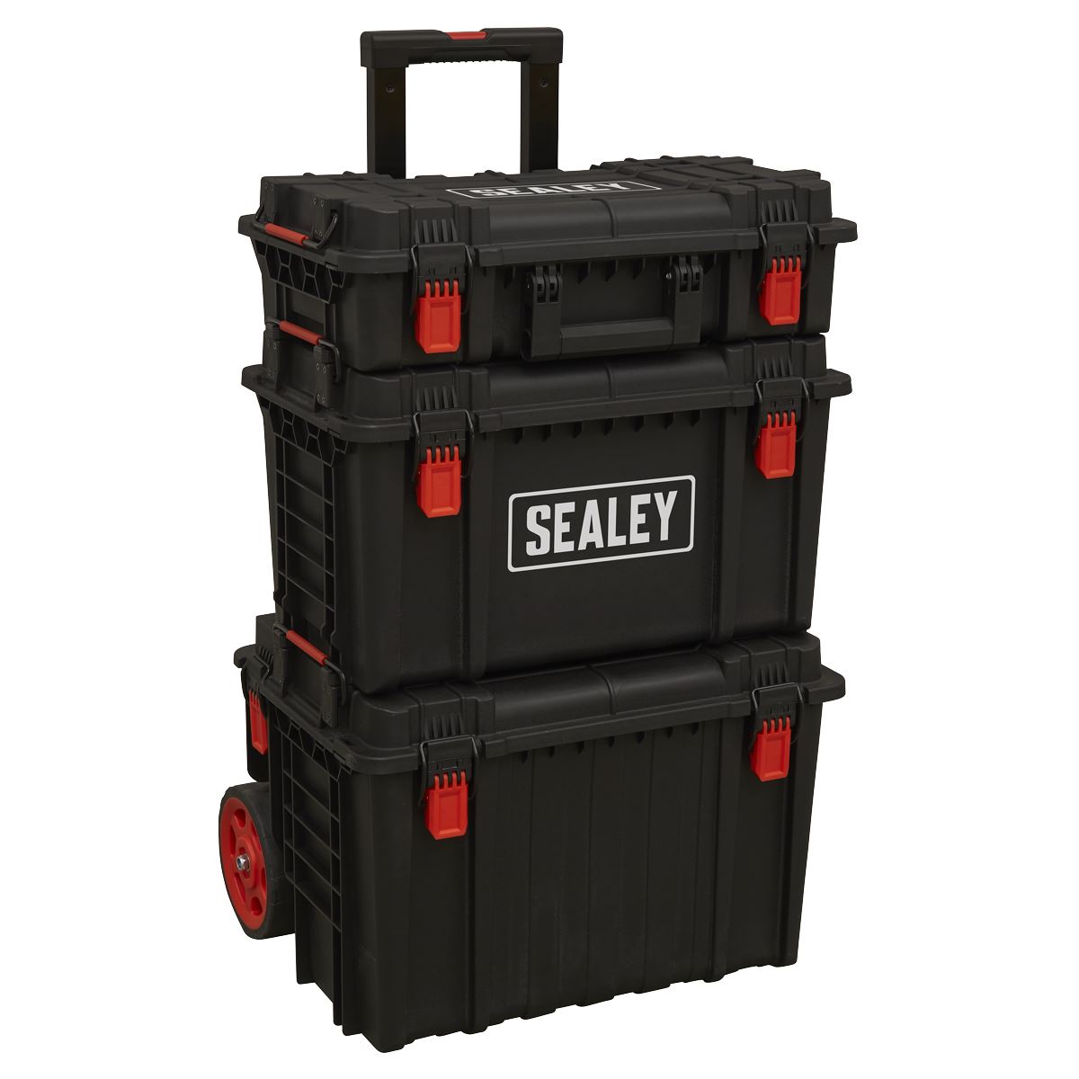Sealey Mobile Storage System Set 3pc Heavy Duty Plastic 560 x 460 x 890mm AP890