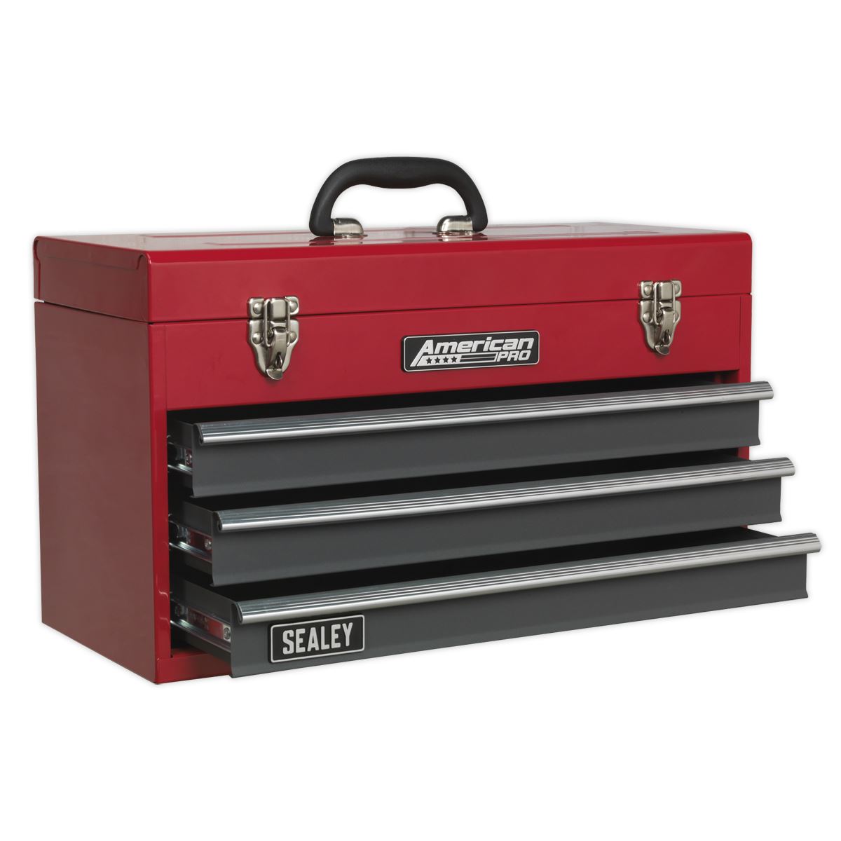 Sealey Tool Chest 3 Drawer Portable with Ball-Bearing Slides - Red/Grey AP9243BB
