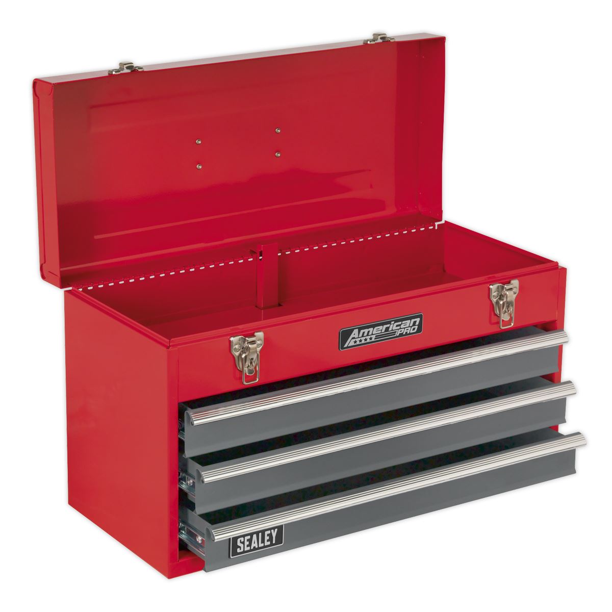 Sealey Tool Chest 3 Drawer Portable with Ball-Bearing Slides - Red/Grey AP9243BB