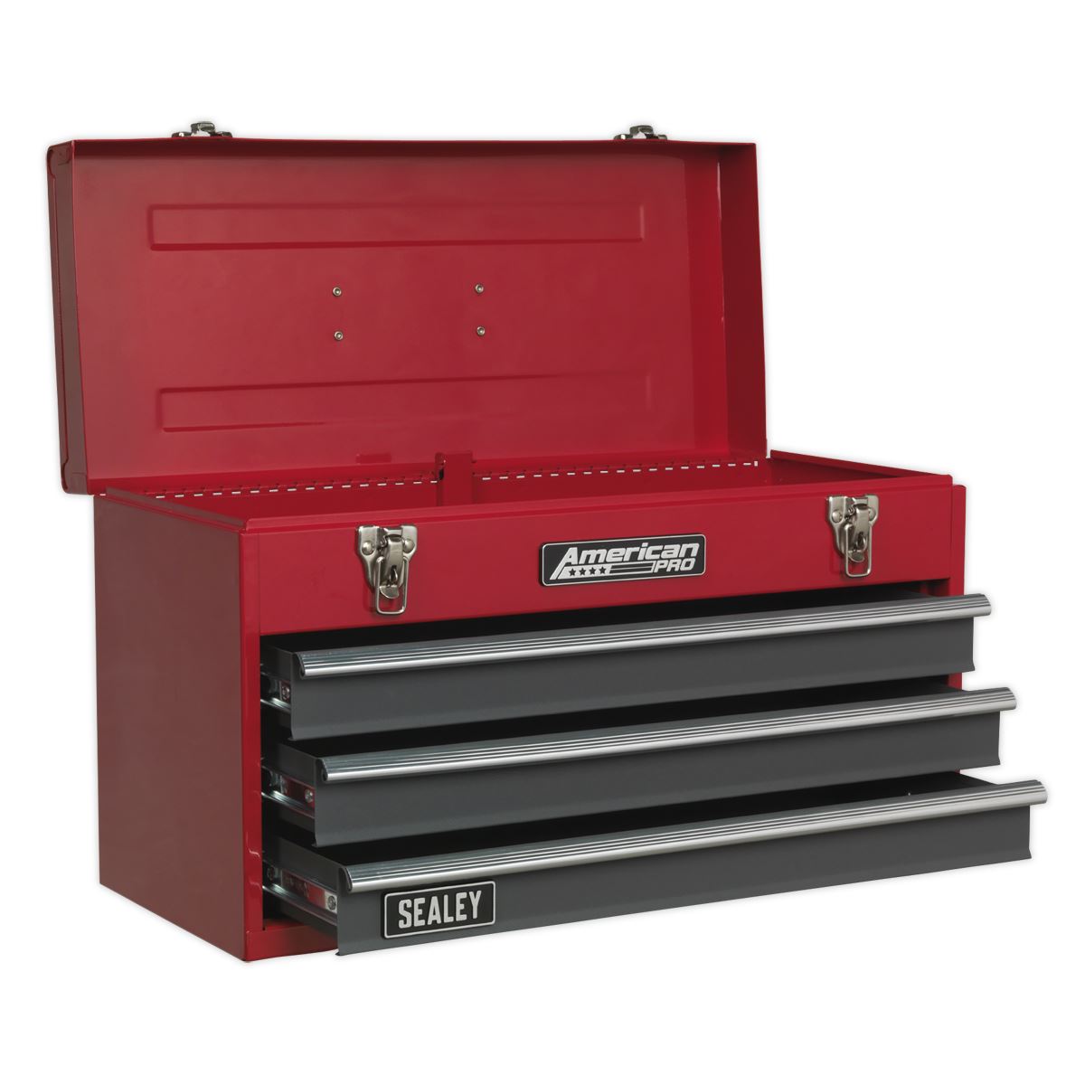 Sealey Tool Chest 3 Drawer Portable with Ball-Bearing Slides - Red/Grey AP9243BB