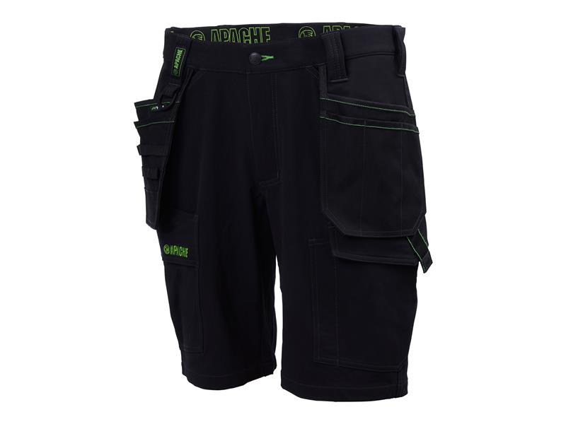 Apache Whistler Black Stretch Holster Work Shorts Waist 30in APAWHISTL30