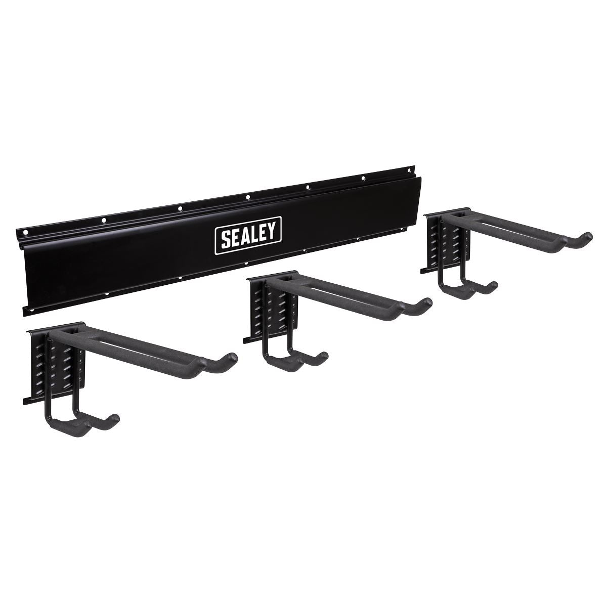Sealey Wall Mounting 3 Dual Hook Storage Rail APHKIT10
