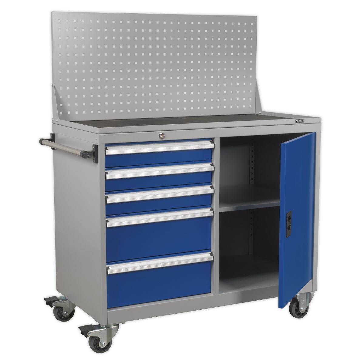 Sealey Industrial Mobile Workstation 5 Drawer & 1 Shelf Locker API1103A