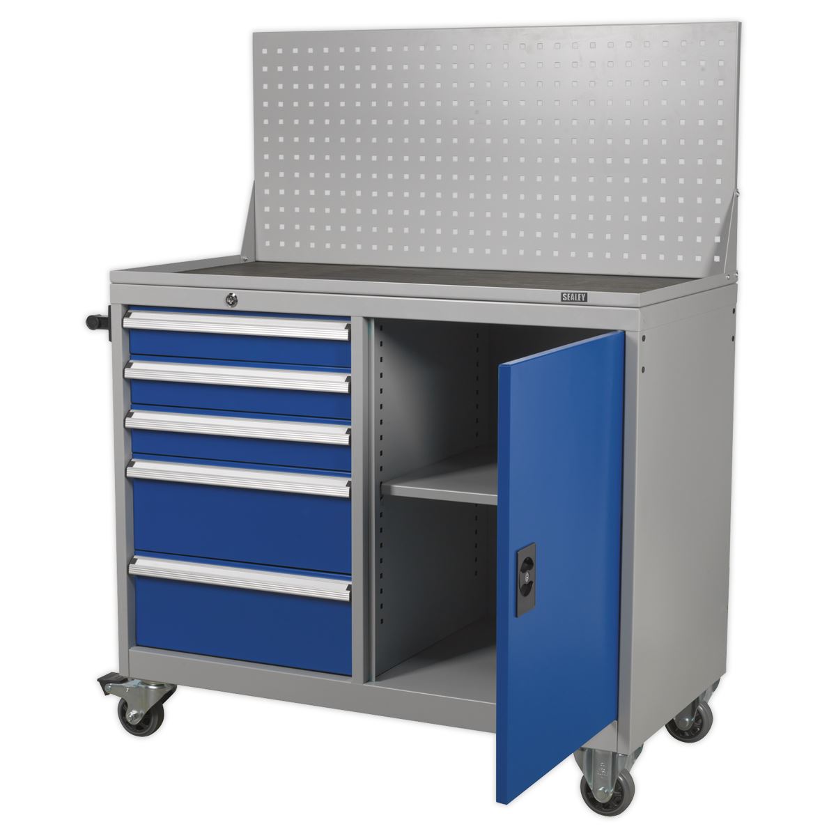 Sealey Industrial Mobile Workstation 5 Drawer & 1 Shelf Locker API1103A