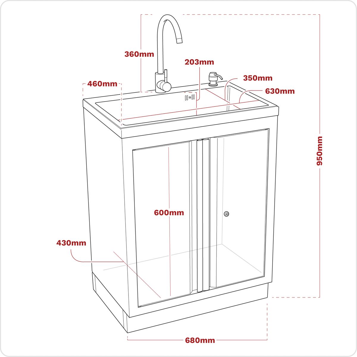 Sealey Modular Sink Unit 680mm APMS67