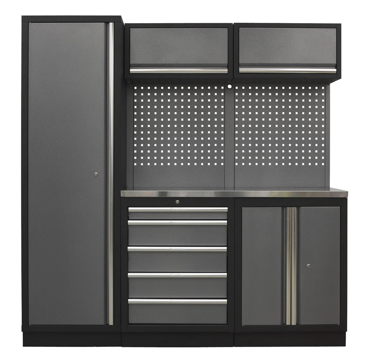 Sealey Superline PRO® 2.0m Storage System - Stainless Worktop APMSSTACK02SS