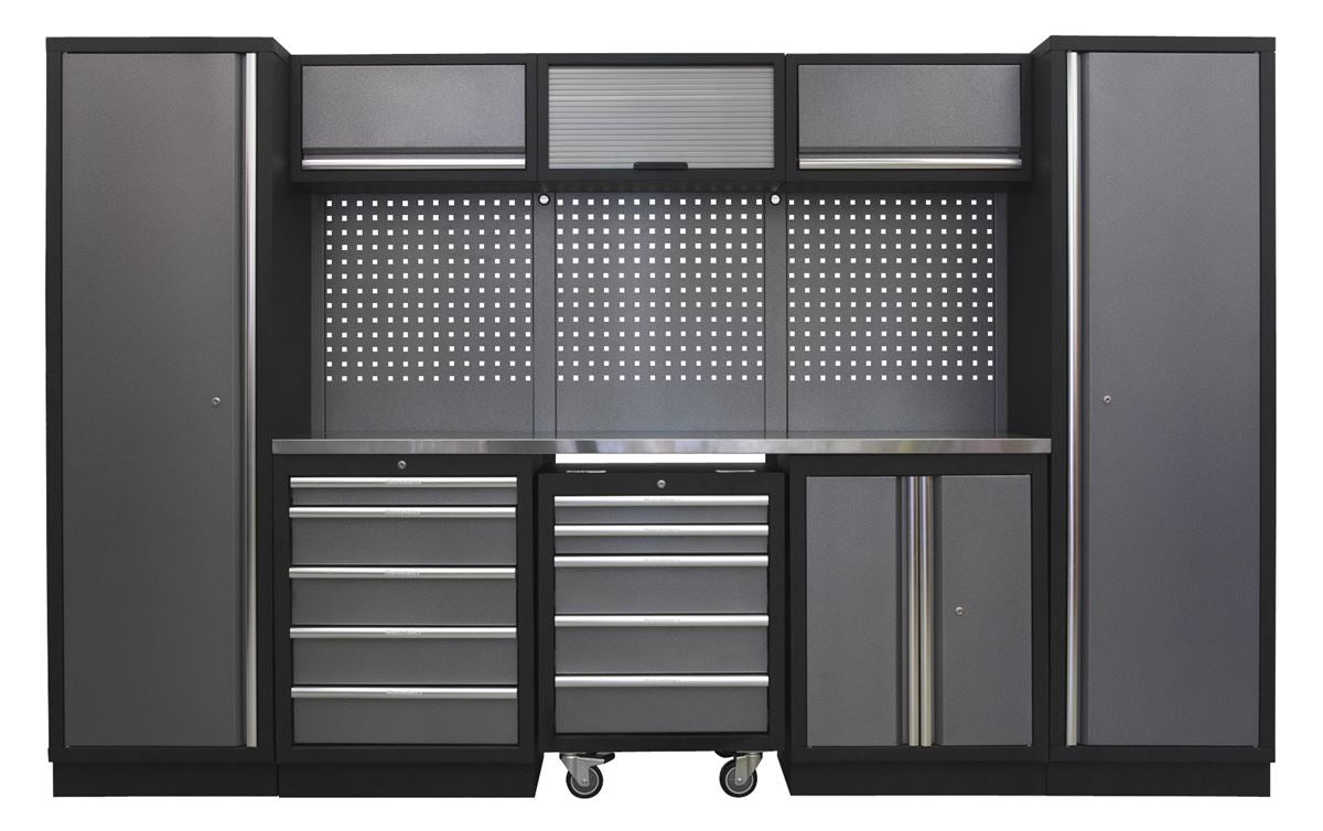 Sealey Superline PRO® 3.2m Storage System - Stainless Worktop APMSSTACK03SS