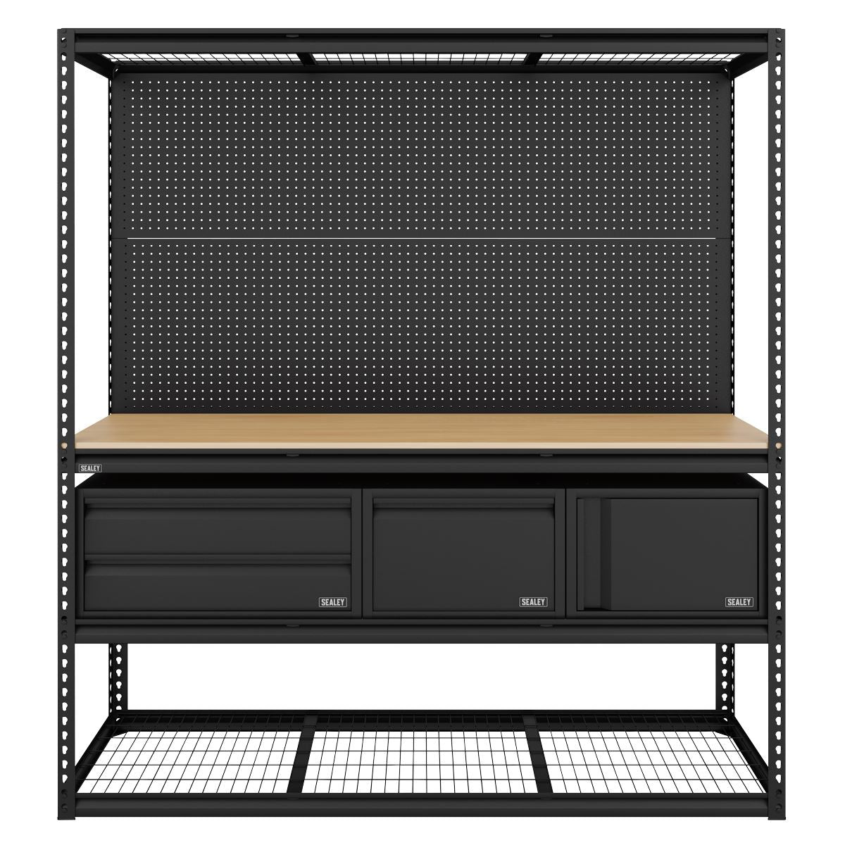 Sealey Heavy Duty Modular Workbench Racking Kit inc 3 Storage Units APMWBCOMBO1