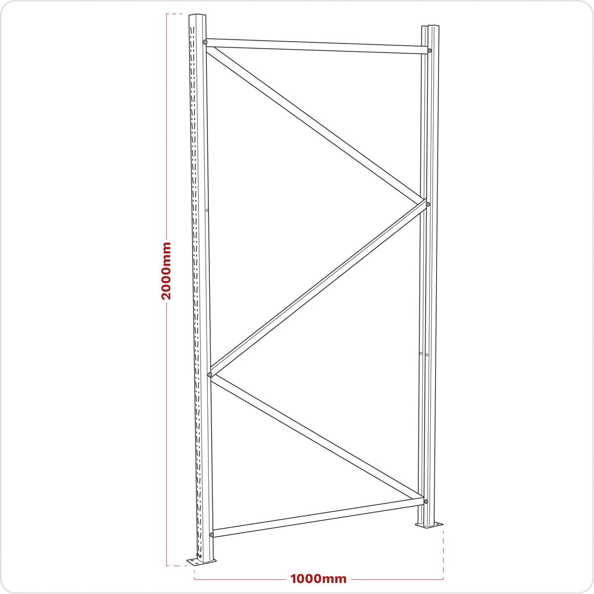 Sealey Frame 2000 x 1000mm One End APR1002