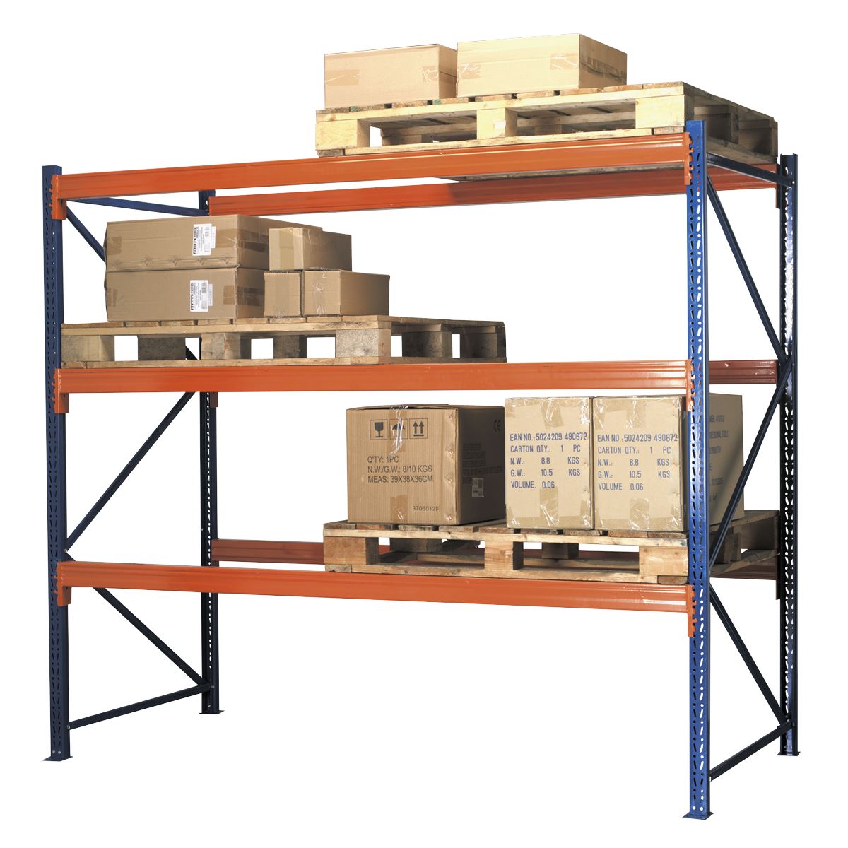 Sealey APR3001 Heavy-Duty Racking Unit with 3 Beam Sets 1000kg Capacity Per Level