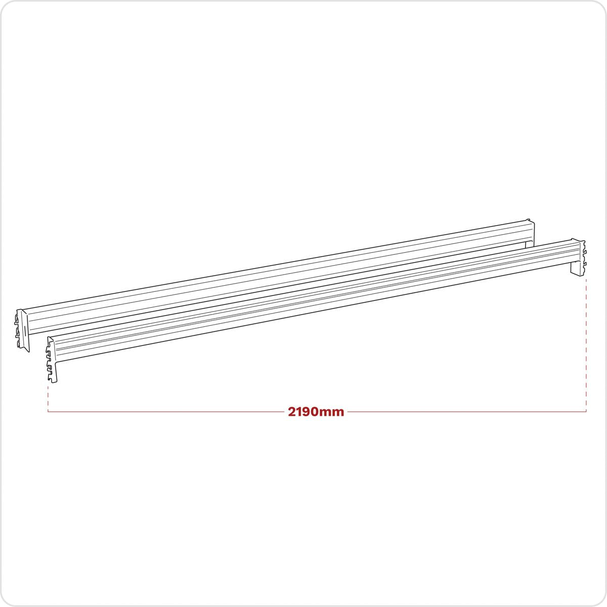 Sealey Cross Beam Tube 2250mm - Pair 1000kg Capacity APRT2252
