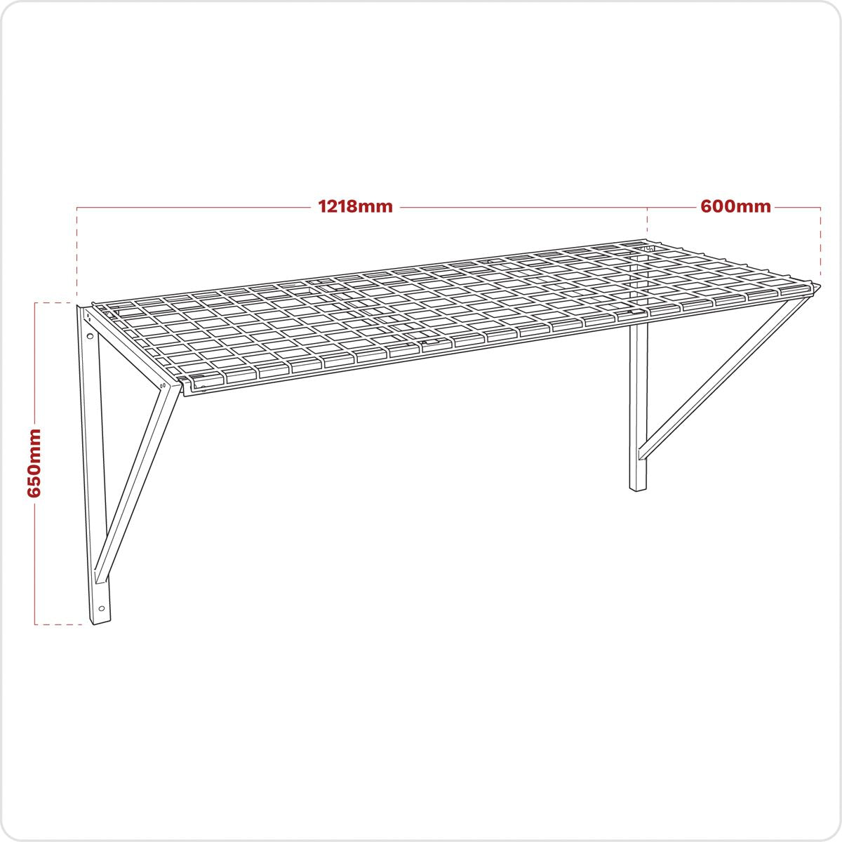 Sealey Heavy-Duty Wall Mounted Storage Rack APWSR01