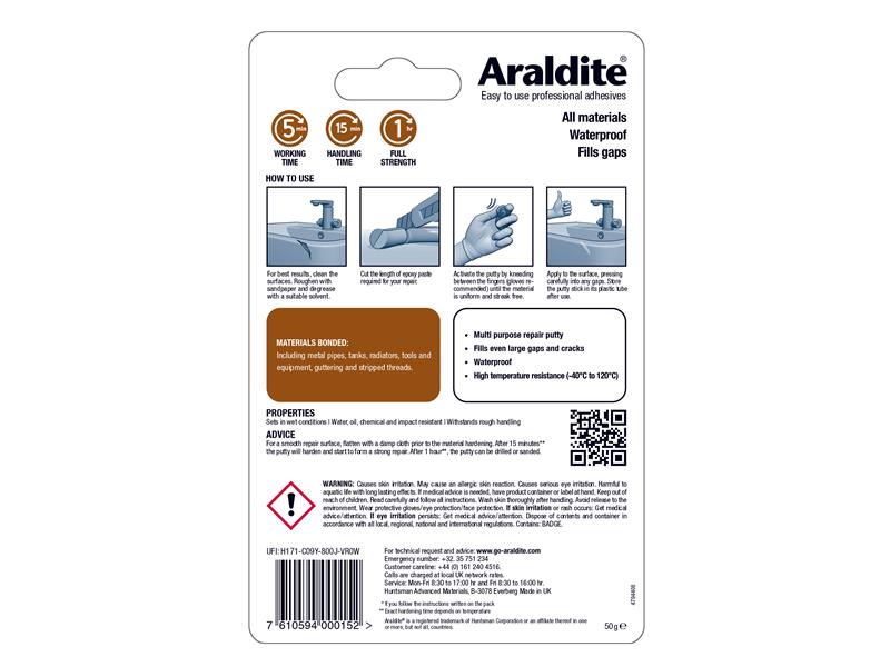 Araldite® Repair Epoxy Bar 50g ARA400015