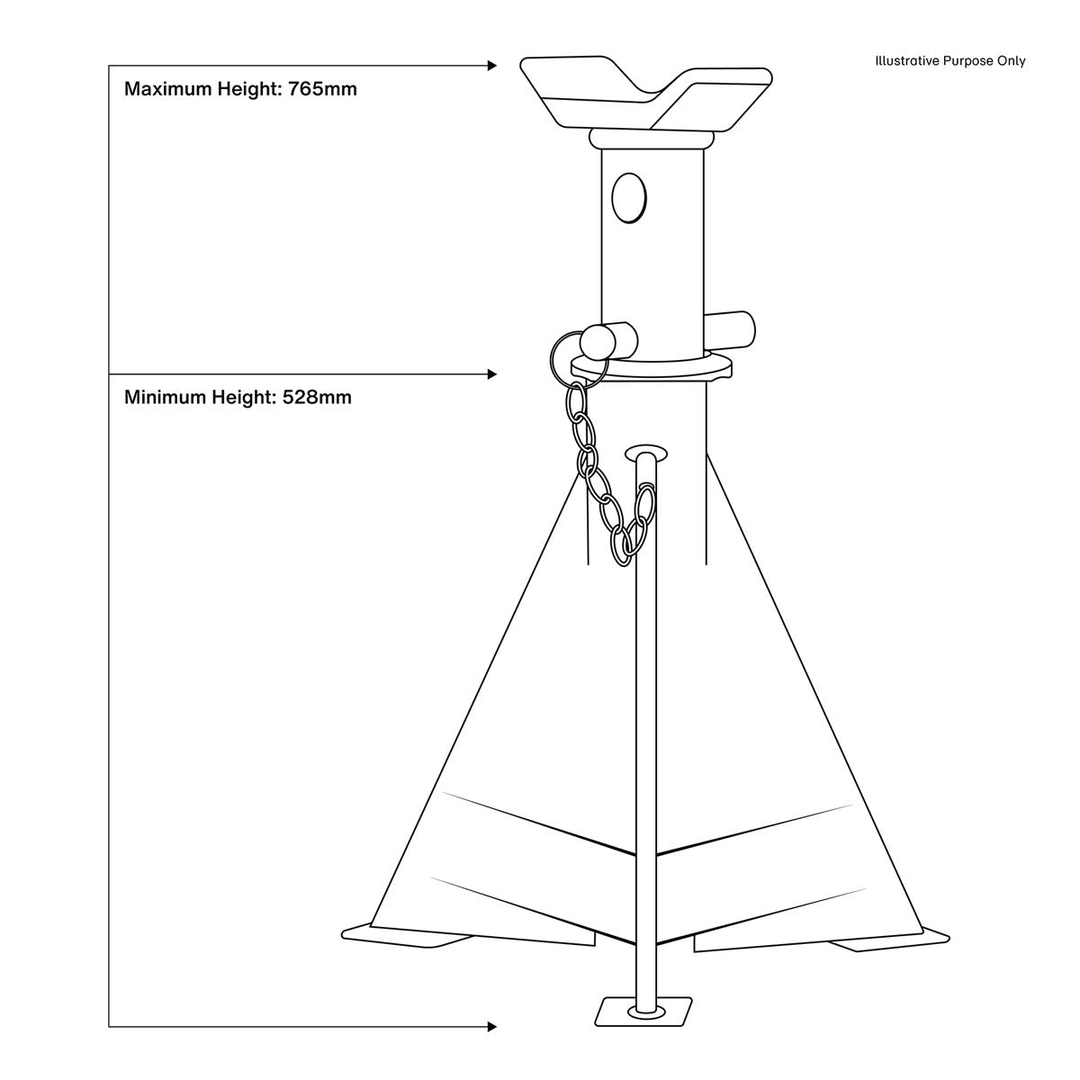Sealey Axle Stands (Pair) 15 Tonne Capacity per Stand AS15000
